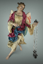 Angelo arte presepiale 35 Cm  Presepe Napoletano celestiale scultura