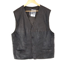 Gilet vintage pelle - gilet,