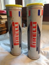 2 VECCHI TUBI METALLICI PER PALLINE DA TENNIS : '  PIRELLI  '  !!!!