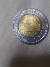 Moneta 500 lire ISTAT rara da