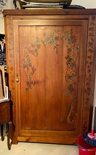 Mobile Angolare antico in legno dipinto a mano.