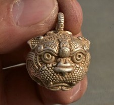 3CM Rare Old China Miao Silver