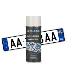 Bomboletta Spray Vernice Bianca per Targhe 400ml Sistar
