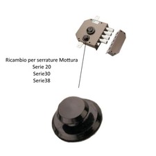 POMOLO RICAMBIO PER SERRATURE DA APPLICARE MOTTURA SERIE 20-30-38  IN PLASTICA N