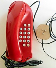 Telefono fisso Insip, tipo virgola -  colore rosso - vintage