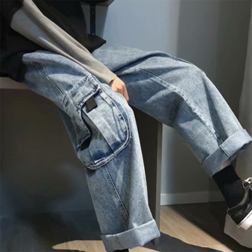Jeans cargo uomo ragazzo - , gamba