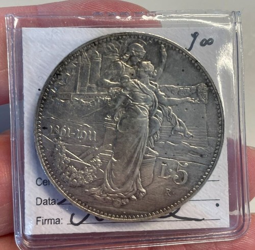 Veiii lire argento 1911 - nl*, 5