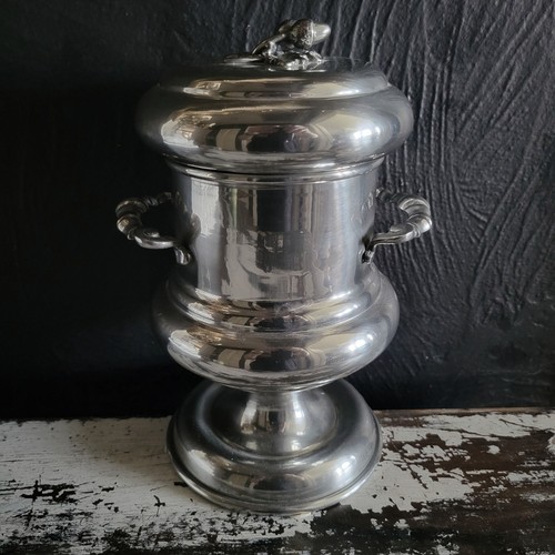Bidone peltro vintage - in,