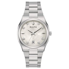 BULOVA Surveyor Lady OROLOGIO DA DONNA IN ACCIAIO SOLO TEMPO CON DIAMANTI 96P218