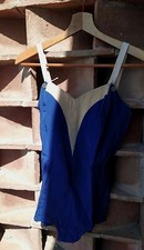 Costume Moda Mare Vintage Retrò Donna Intero Due Pezzi Elastflex 