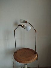 coppia lampade artigianali a morsetto snodabili anni 70