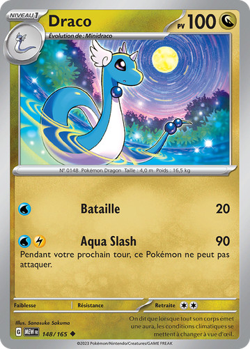 Carte pokémon draco - pokémon, 148/165