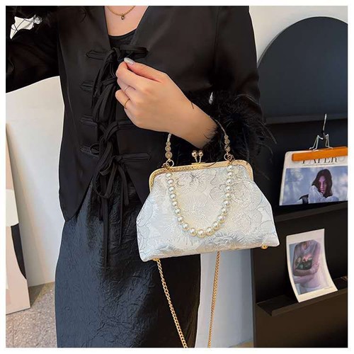 Pochette broccato seta - pochette,