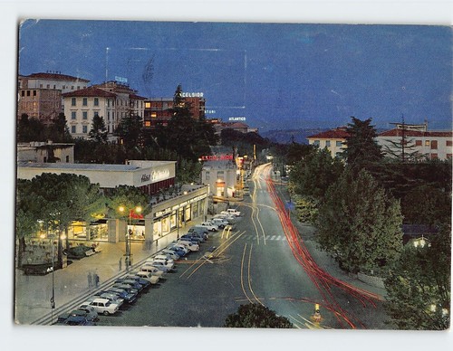 Postcard night view chianciano - night,