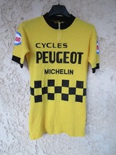 Maillot jaune PEUGEOT MICHELIN ESSO Tour 1977 THEVENET shirt trikot vintage S