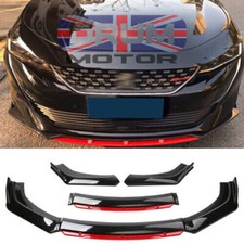 Per Peugeot 508 Nero Lucido Rosso Paraurti Anteriore Spoiler Labbro Sdoppiatore Protezione Mento