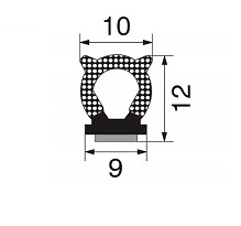 Guarnizione gomma spugna con