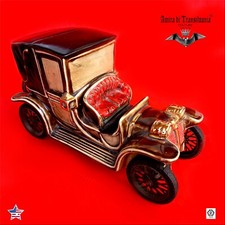 antiquariato collezione home decor vintage ceramica italia bottiglia auto lanchester 1908 