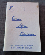 DOCUMENTI LIBRETTO PIAGGIO VESPA APE MOSCONE EPOCA
