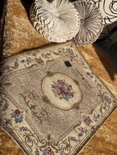 AUBUSSON BEIGE - TAPPETO CLASSICO FRANCESE CAMERA LAVABILE ANTISCIVOLO FIORI