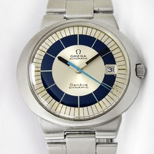Orologio Vintage Omega Geneve Dynamic Originale Quadrante Argento Automatico Uomo 41mm C.1969