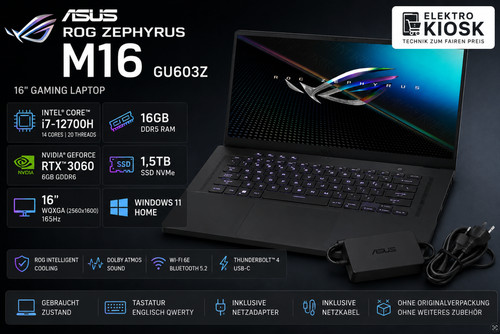 Asus zephyrus m16 gu603z 16 - m16, |