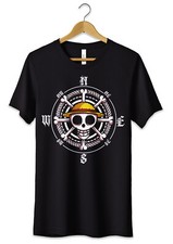 T-Shirt Maglietta Anime Teschio One Piece Tshirt Nerd Fans Cosplay Manga