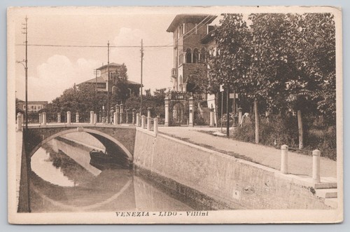 Cartolina venezia italia - venezia, lido