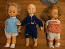  Bambole Vintage Sebino MICHELA CELLULOIDE LOTTO DI 3