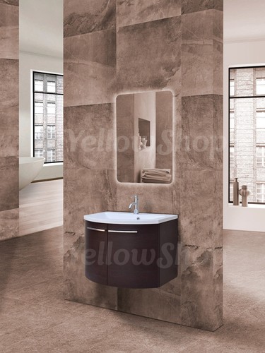 Mobile bagno curvo sospeso - curvo, con