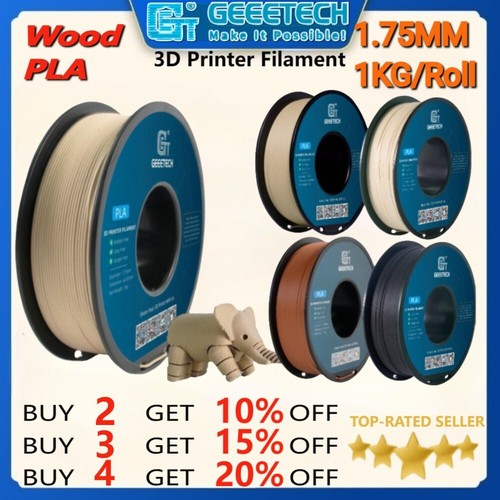 Geeetech 1kg roll 75mm - 1kg/roll, wood