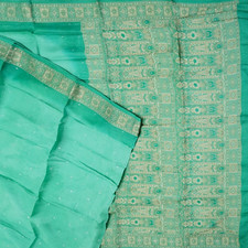 Sari Vintage Verde Mare 100%