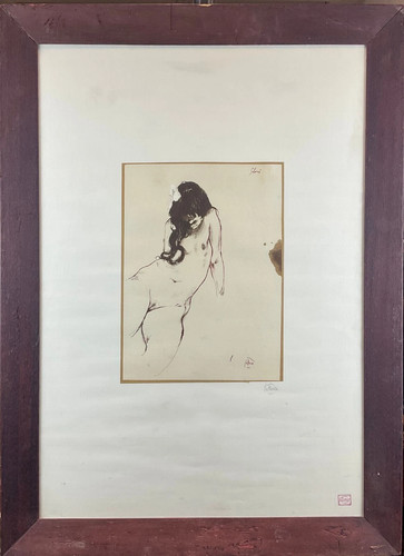 Quadro litografia con - , nudo