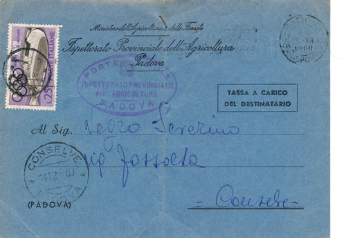 Italia 1960 busta con - 1960,