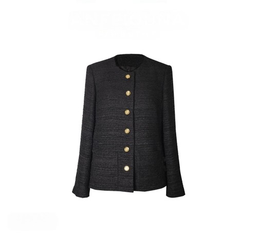 Giacca tweed nera fatta mano - giacca, a