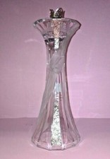 Clear Crystal Candle Holder/s