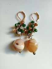 Orecchini Fatti A Mano Con Cristalli E Pietre Dure 