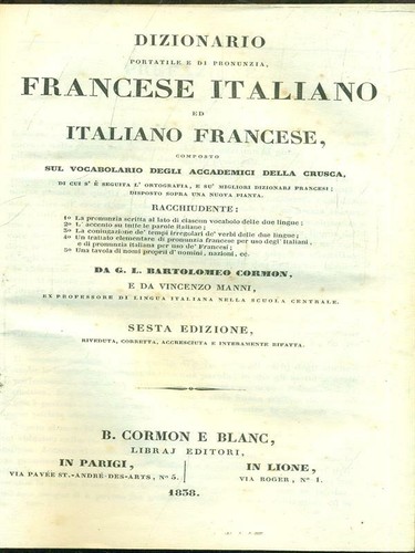 Dizionario francese italiano - francese,