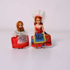 Set 2 bambole souvenir vintage