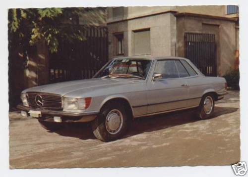Cartolina auto mercedes - cartolina,