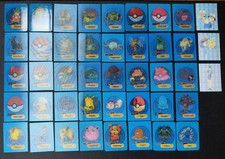 Lotto collezione 54 carte lenticolari pokemon vintage old anni 90 succhi yoga