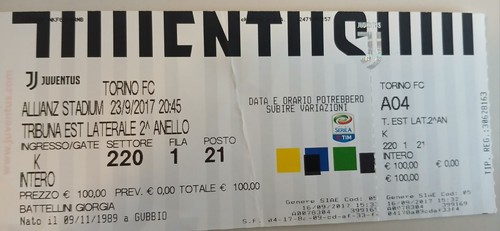 2017 biglietto stadio - biglietto,