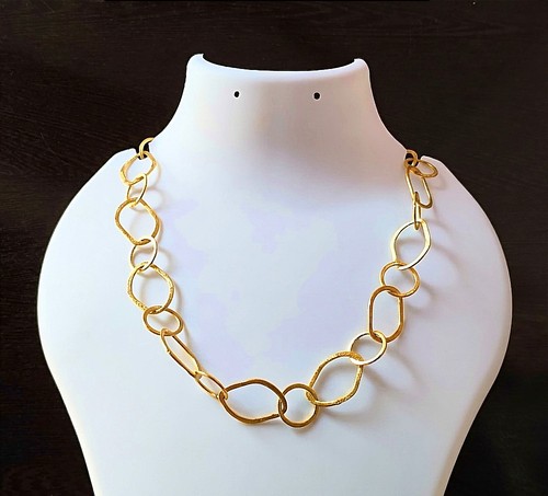 Collana maglia catena placcata