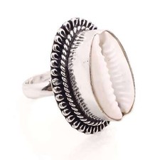Ciprea Cover Gemma Placcato Argento Handmade Regolabile Ring Gioielli Regalo