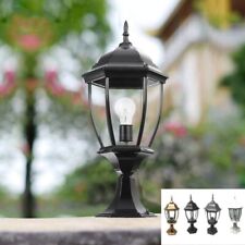 Lampione Da Giardino Lanterna In Vetro Attacco E27 Esterno Luce Stradale Retrò