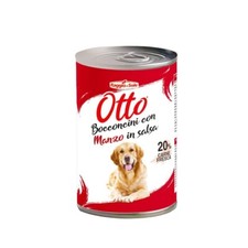 Otto Bocconcini in salsa Manzo Umido Cani Lattina Mangime