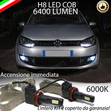 KIT FULL LED VW POLO 6R LAMPADE H8 FENDINEBBIA CANBUS 6000K 6400 LUMEN