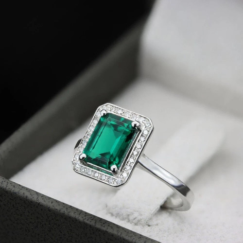 Anello taglio smeraldo - anello,