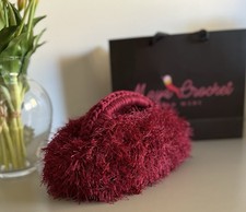 Borsa Clutch “Fur” fatta a mano ad uncinetto