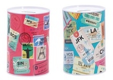 Salvadanaio cilindro latta